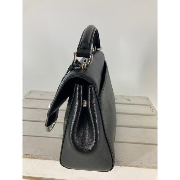 MICHAEL KORS, MEDIUM SIZE BLACK SAFFIANO LEATHER HANDBAG - Picture 4 of 11